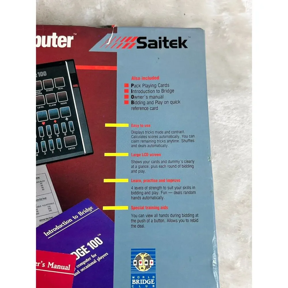 Saitek Pro Bridge 100 Handheld Electronic Computer New Condition